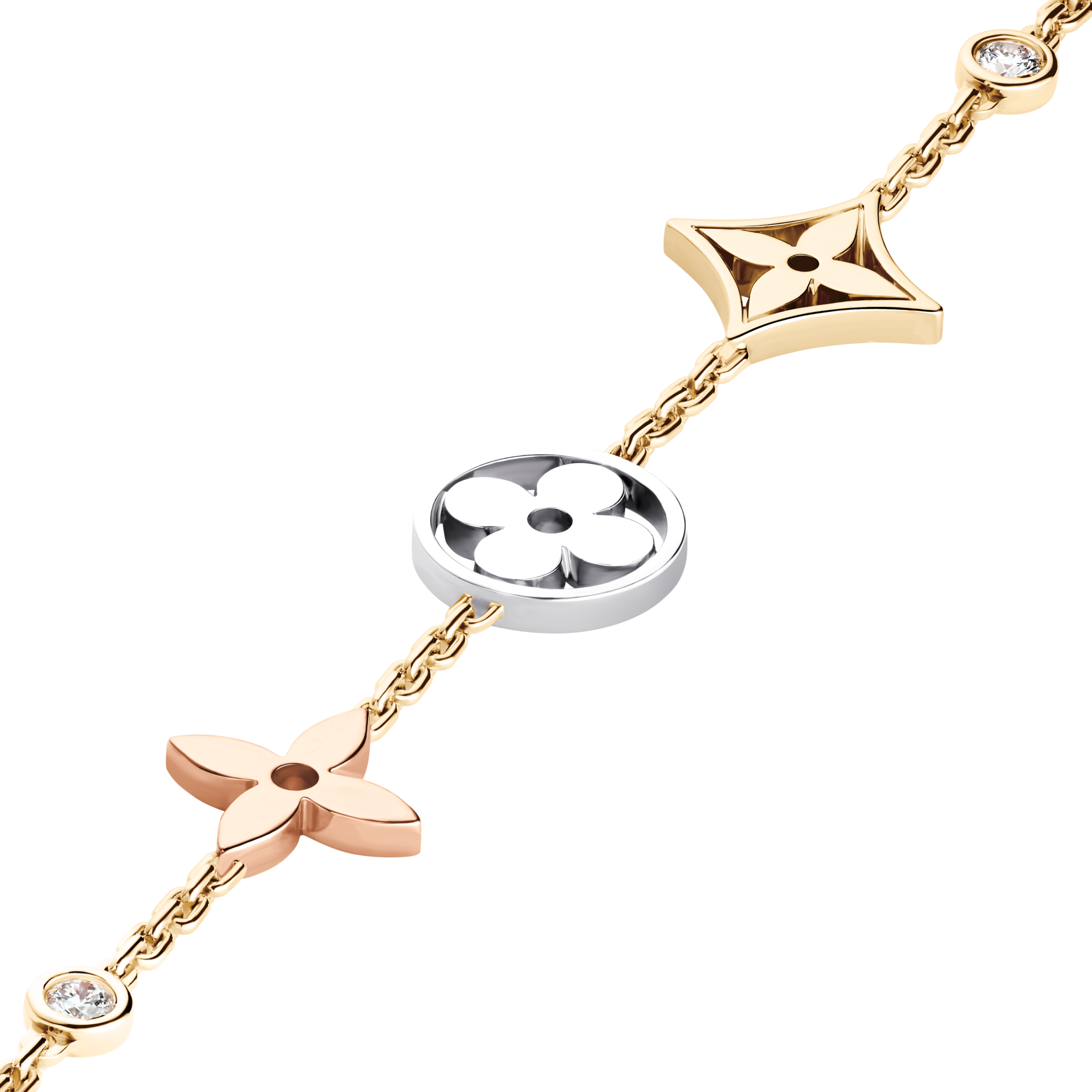 ブレスレット モノグラム・イディール(18K スリーゴールド
